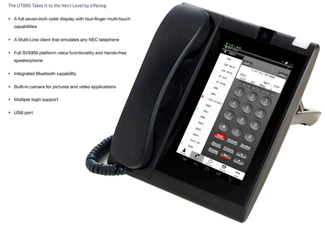 NEC SV9300 UT880 Tablet Telephone